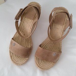 Tory Burch Bima Espadrille Sport Suede Wedge 7.5